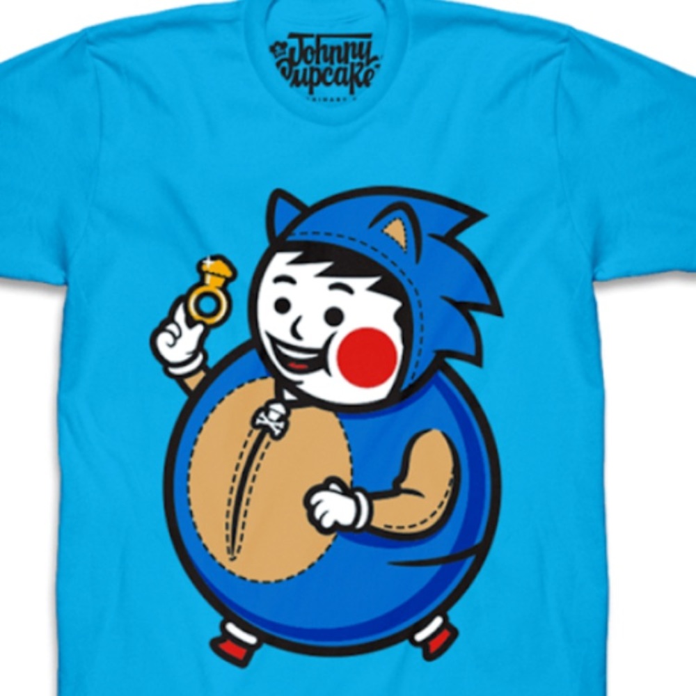 Johnny Cupcakes Speedy Big Kid Size Men’s Small Sonic T-Shirt NEW graphic tee